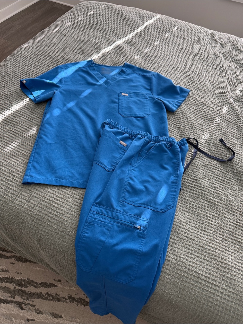 Figs Blue Scrub Set Size Small Top & Small Short Bottom